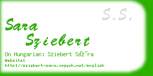 sara sziebert business card